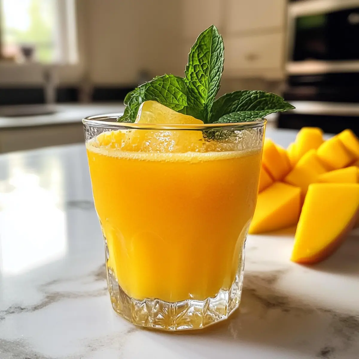 Mango Ingwer Mocktail für heiße Sommertage
