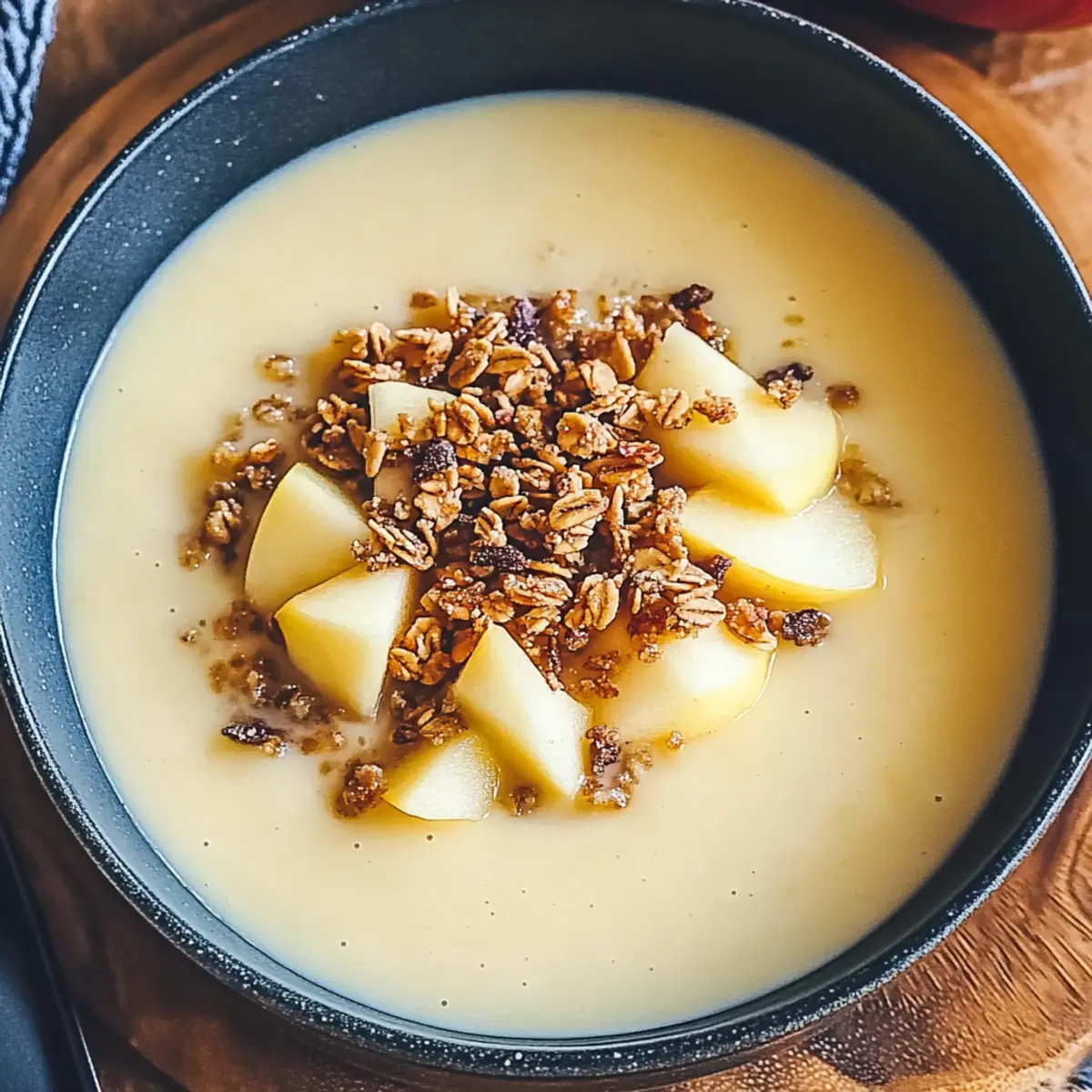 Köstliche Maple Brie und Cheddar Apfelsuppe für den Herbst