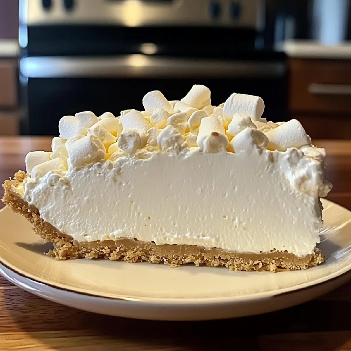 Marshmallow Schlag Käsekuchen für warme Tage