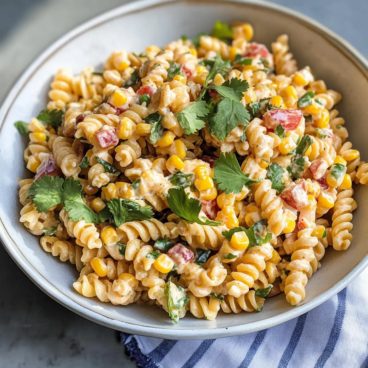 Mexikanischer Straßenmais-Pasta-Salat schnell gemacht