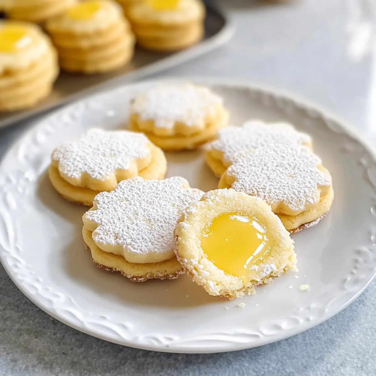 Meyer-Zitronen-Curd-Linzer-Kekse für Frischen Genuss