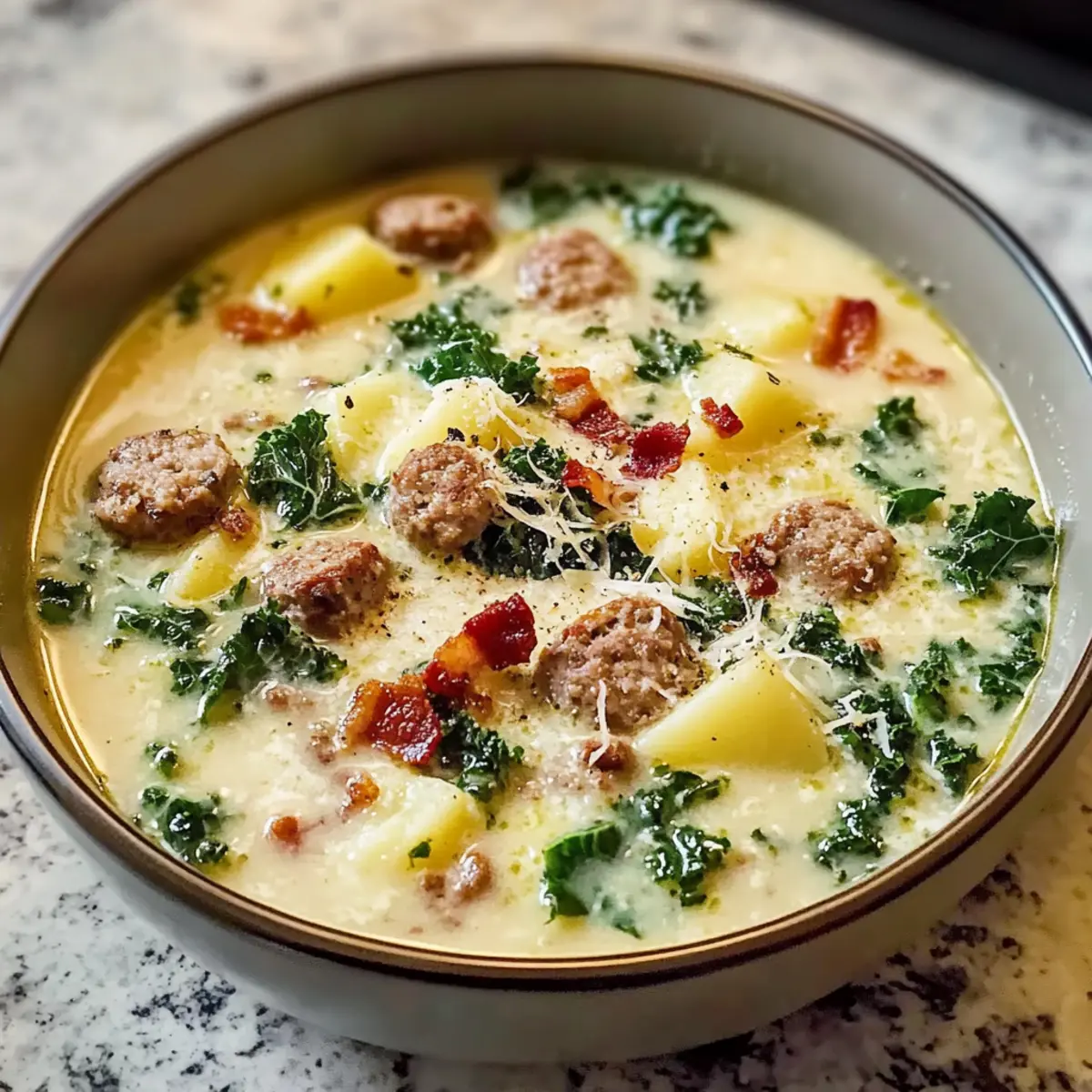 Olive Garden Wurst Grünkohl und Kartoffelsuppe selber machen