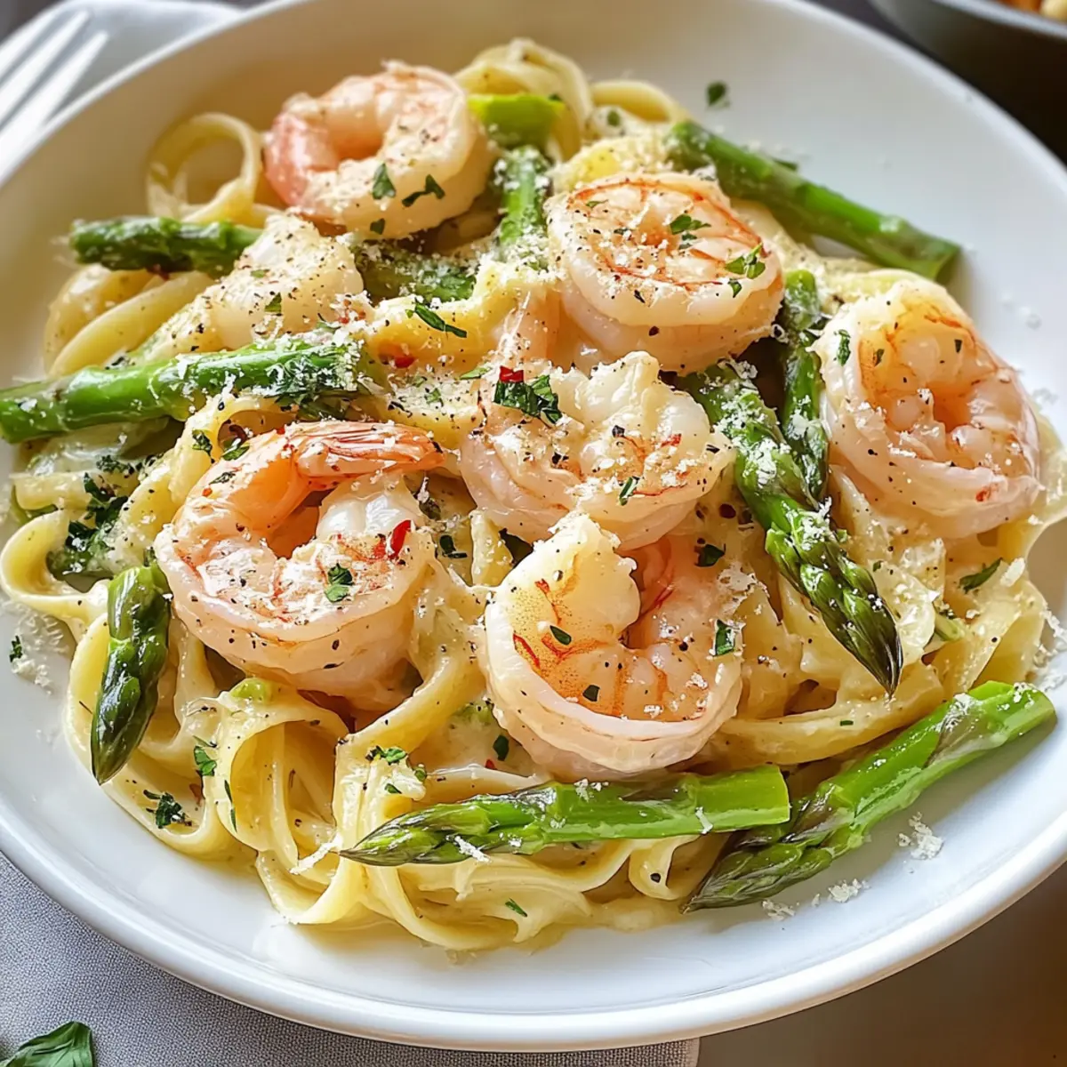 Pasta mit grünem Spargel und Garnelen ganz leicht gemacht