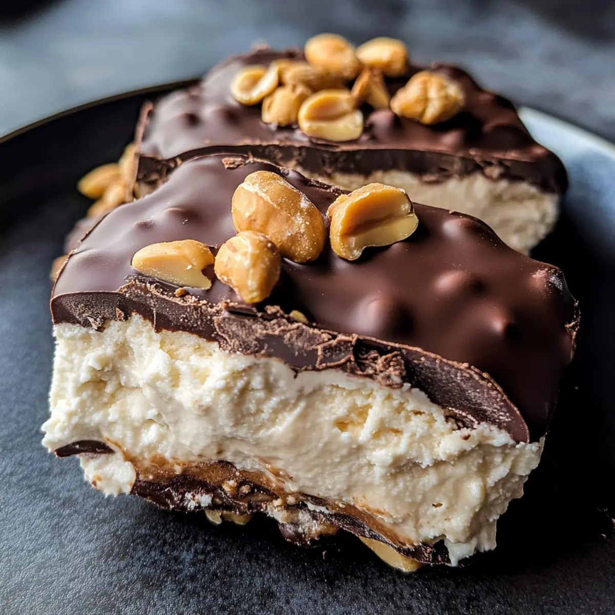 Erdnussbutter gefrorene Joghurt Riegel ganz einfach