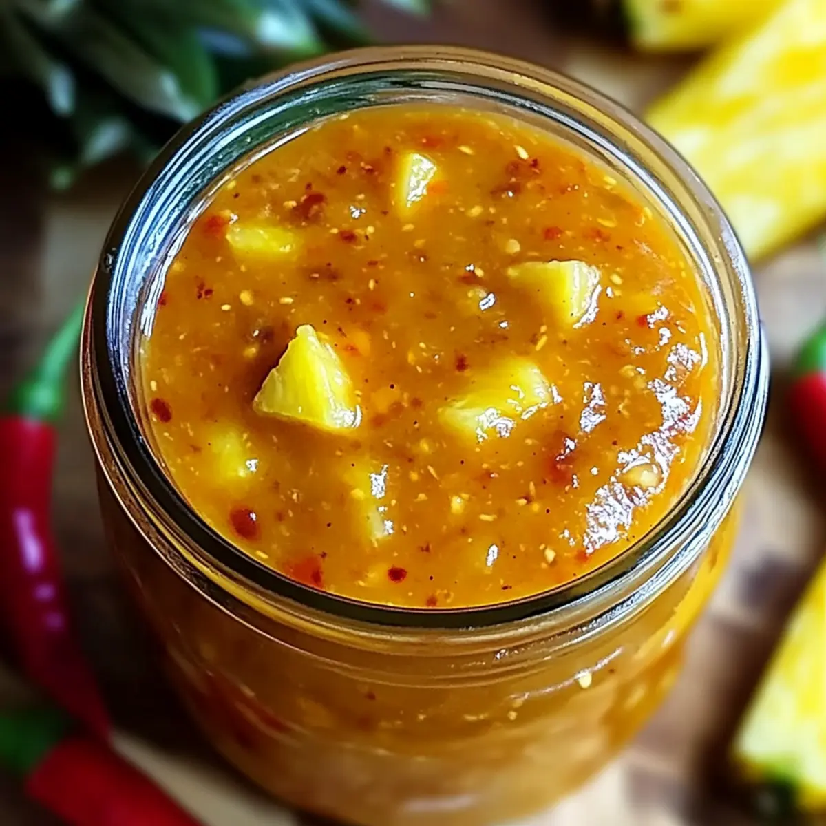 Ananassaft Habanero Scharfe Soße leicht gemacht