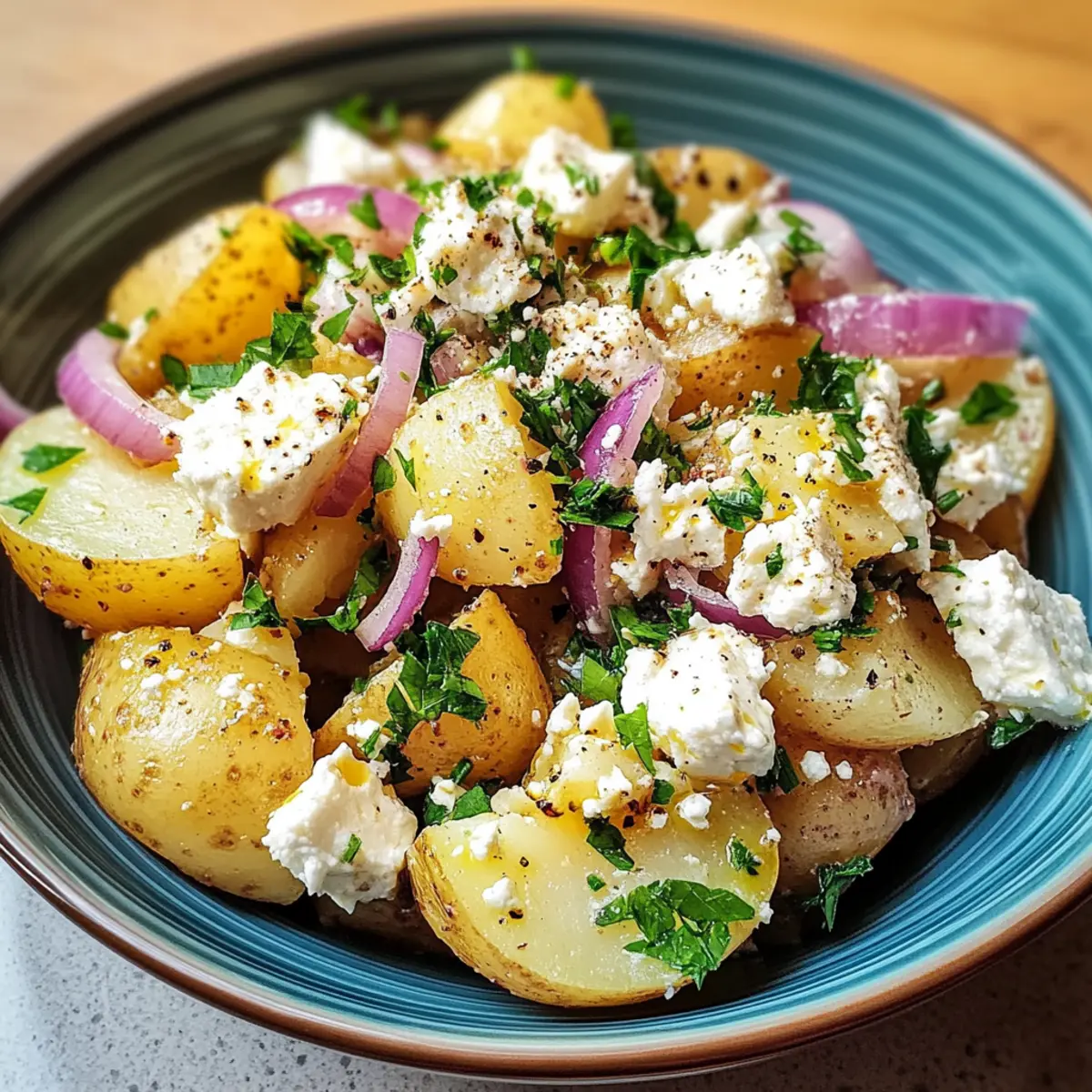 Kartoffel- und Feta-Salat für einen frischen Genuss