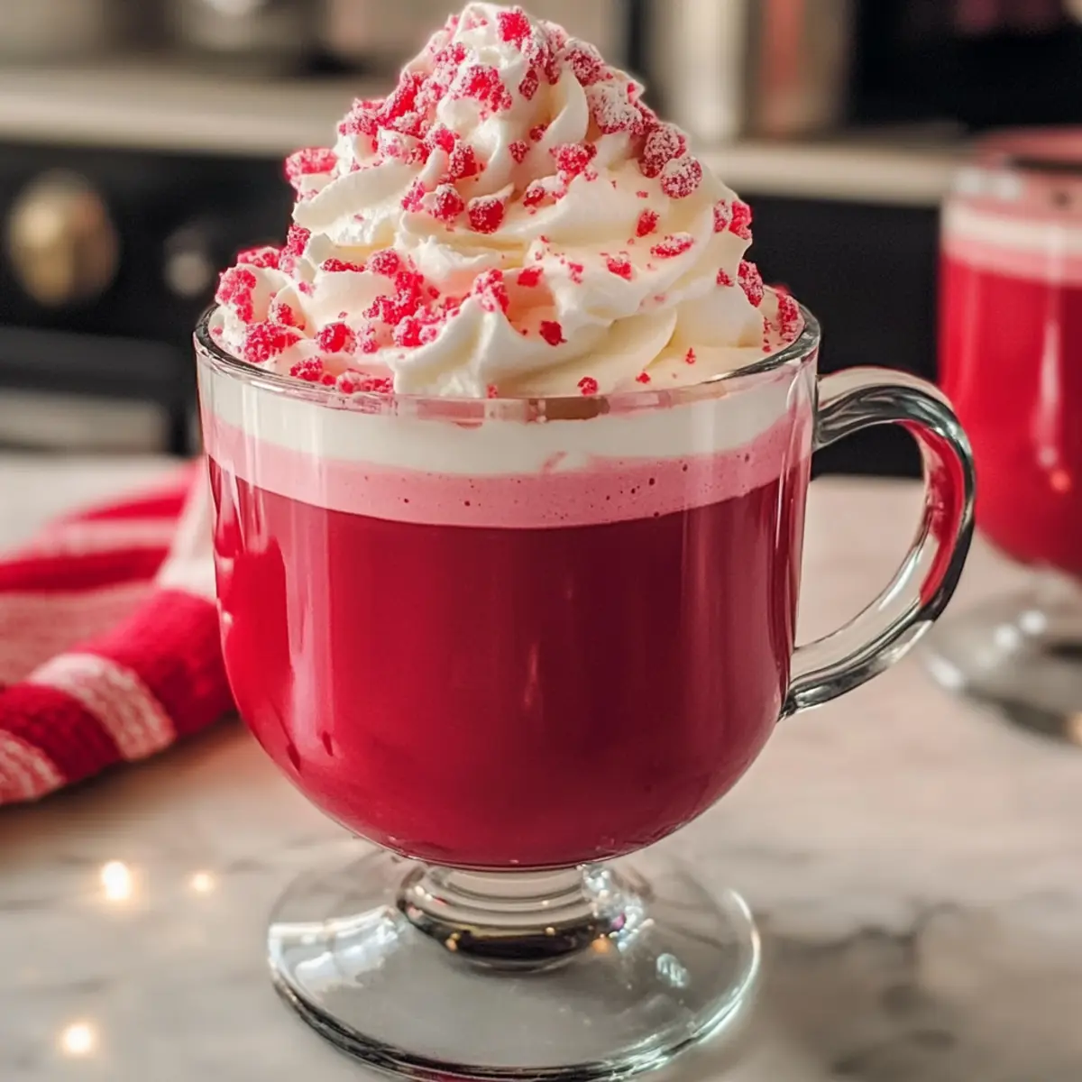 Rote Samt heiße Schokolade für festlichen Genuss