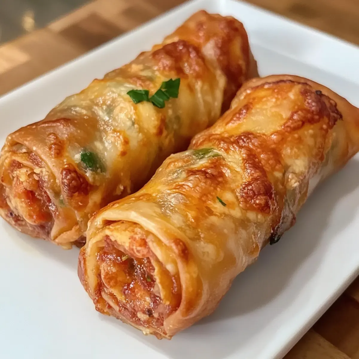 Köstliche Reispapier-Pizza-Rollen schnell selbstgemacht