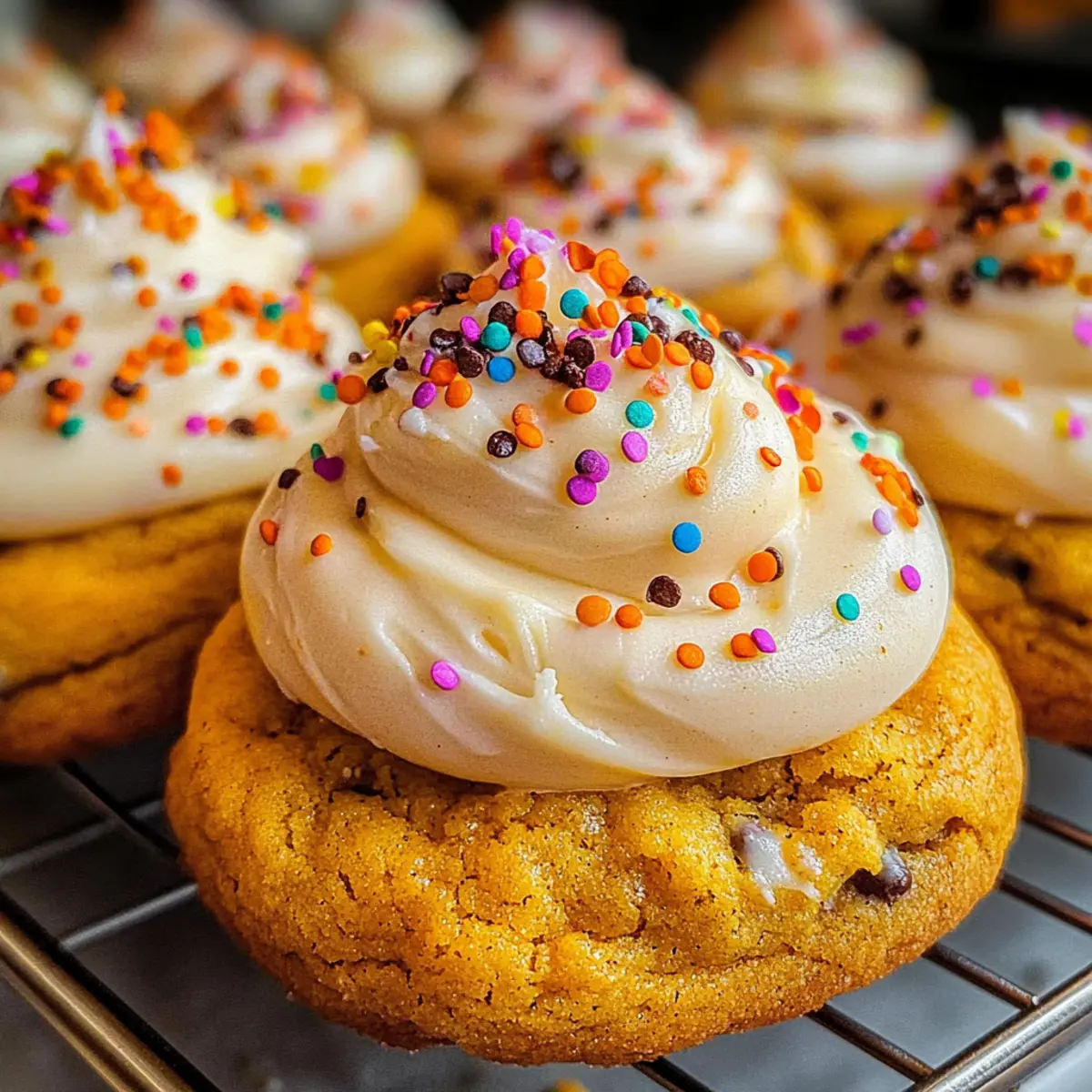 Weiche Kürbisplätzchen mit Frischkäseglasur
