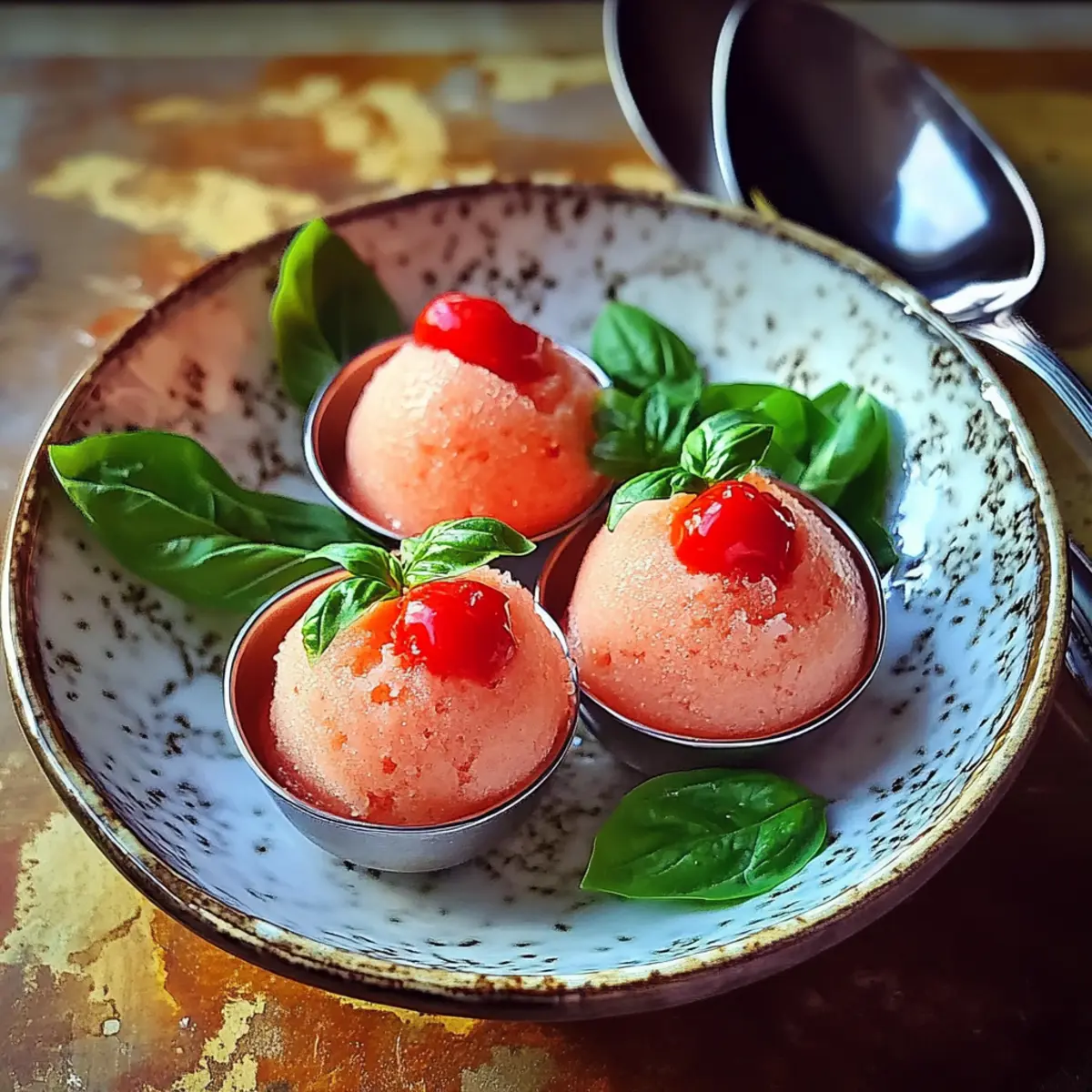Tomatensorbet für heiße Sommertage