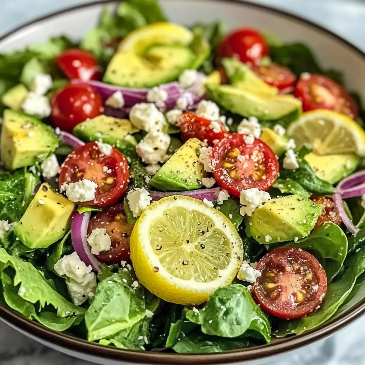 Frühling Salat mit Avocado für einen frischen Genuss