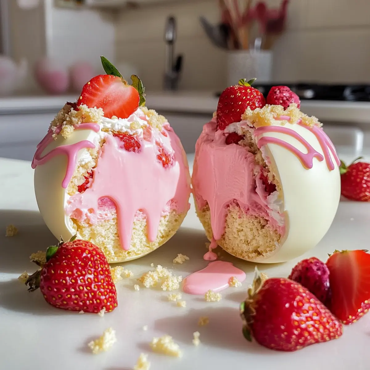 Erdbeerkuchen Ostereier Bomben für den perfekten Frühling
