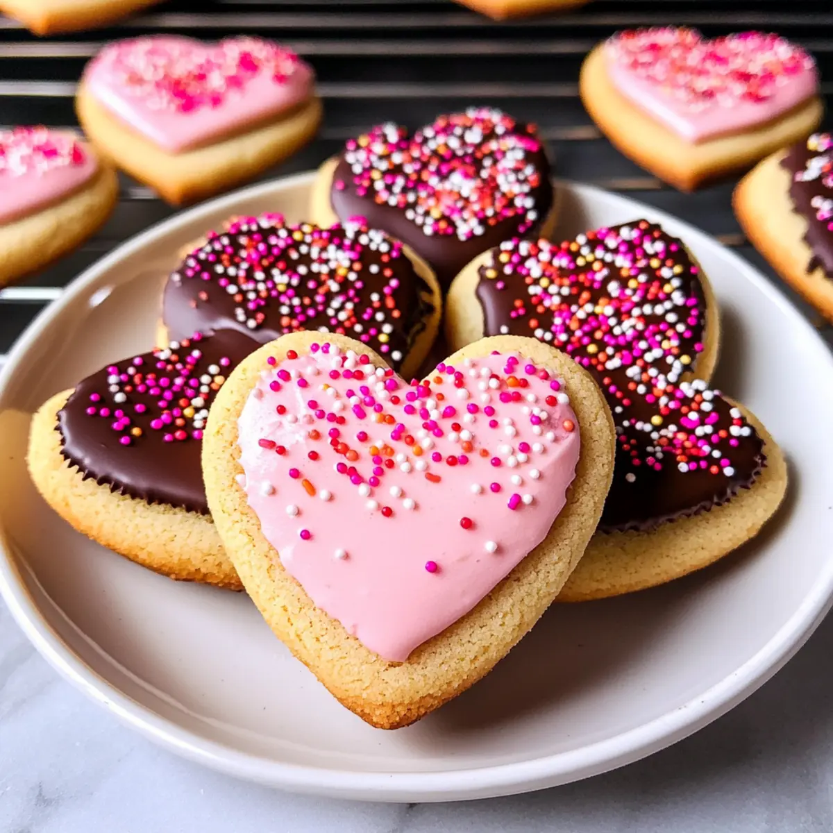 Süße Valentinstagszuckerplätzchen zum Verlieben