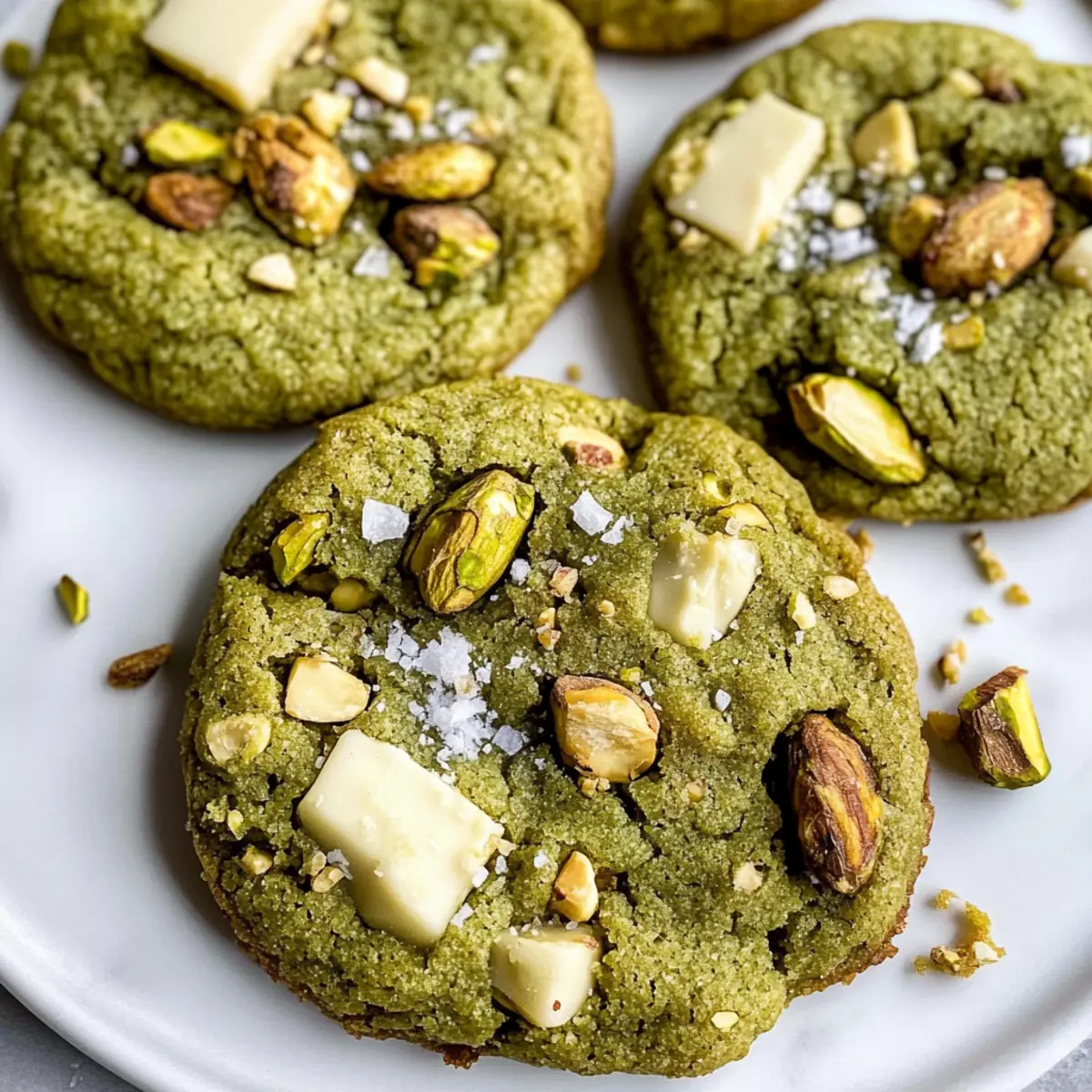 Weiße Schokolade Pistazien Matcha Kekse Rezept
