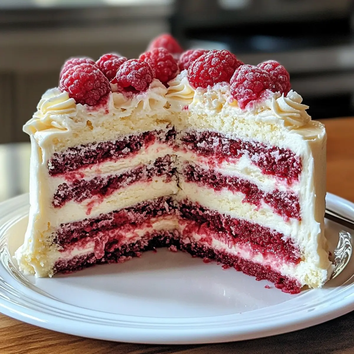 Weiße Schokolade Himbeer Traum Kuchen Genuss pur