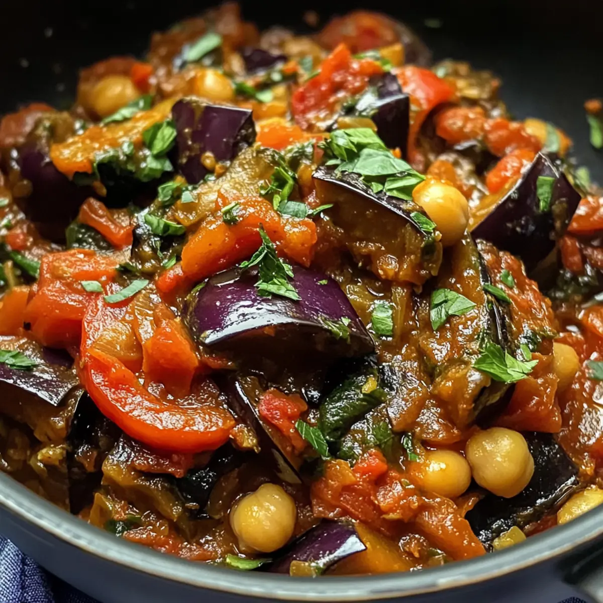 Auberginenpfanne mit orientalischen Gewürzen Rezept