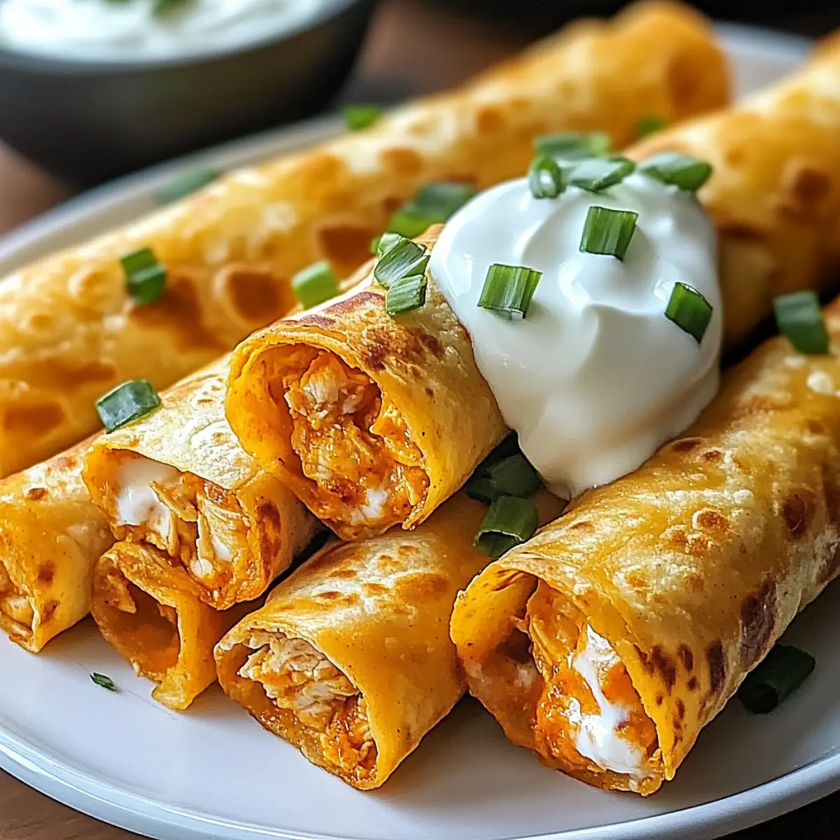 Einfache gebackene Buffalo-Hühnchen-Taquitos für jeden Tag