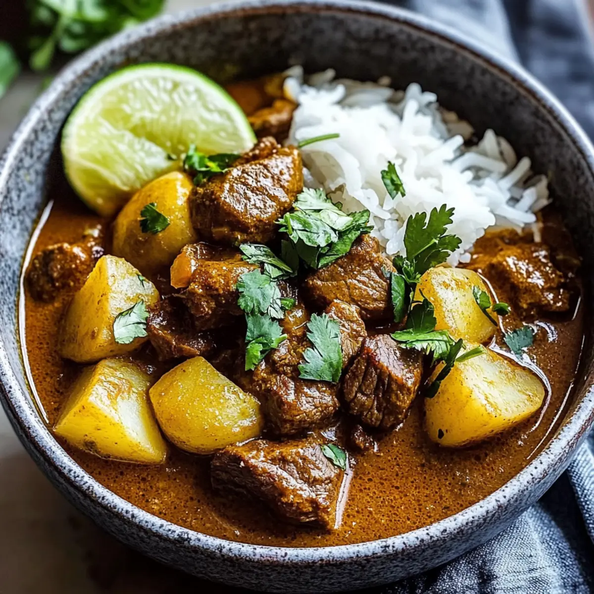Rindfleisch Massaman-Curry mit hausgemachter Paste