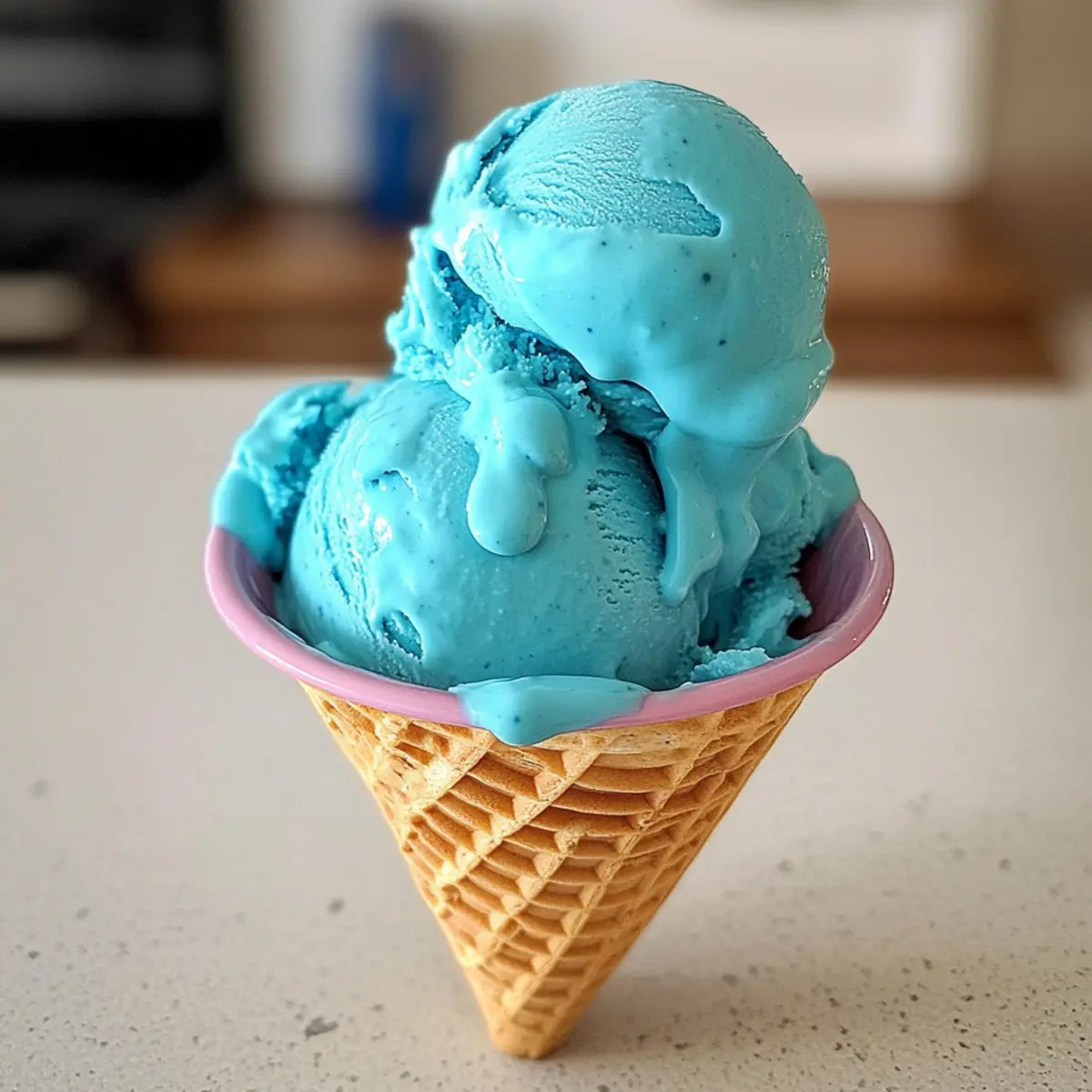 Blaue Mond Eiscreme – Sommerleicht und Cremig