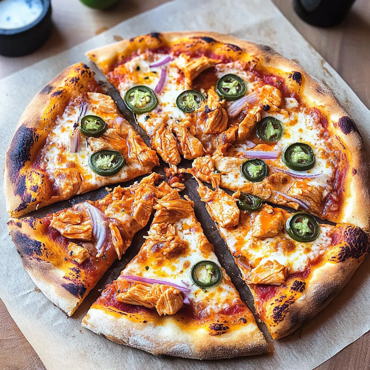 Buffalo-Hühnchen-Pizza: Der perfekte Genuss
