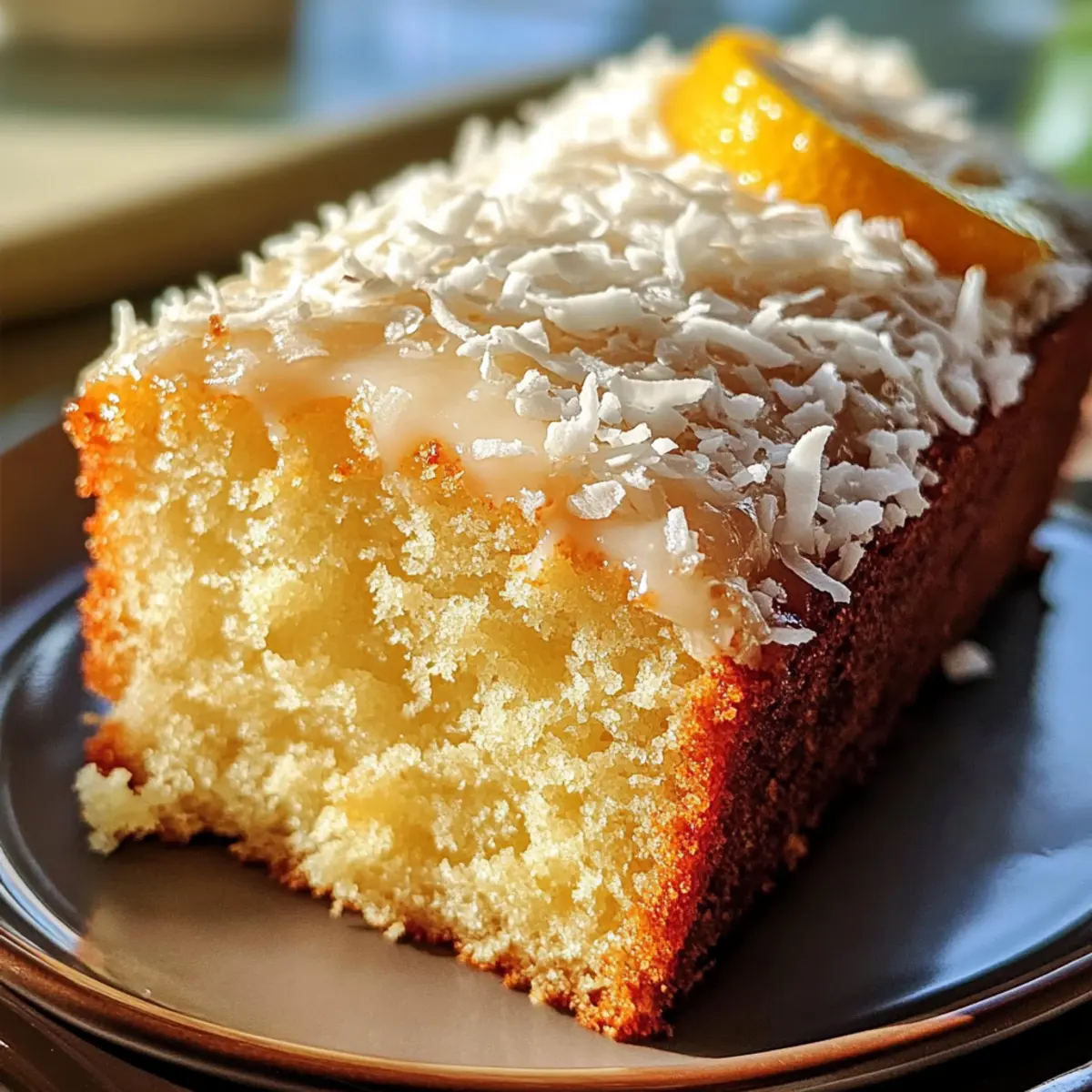 Kokosnusslaibkuchen für tropischen Genuss