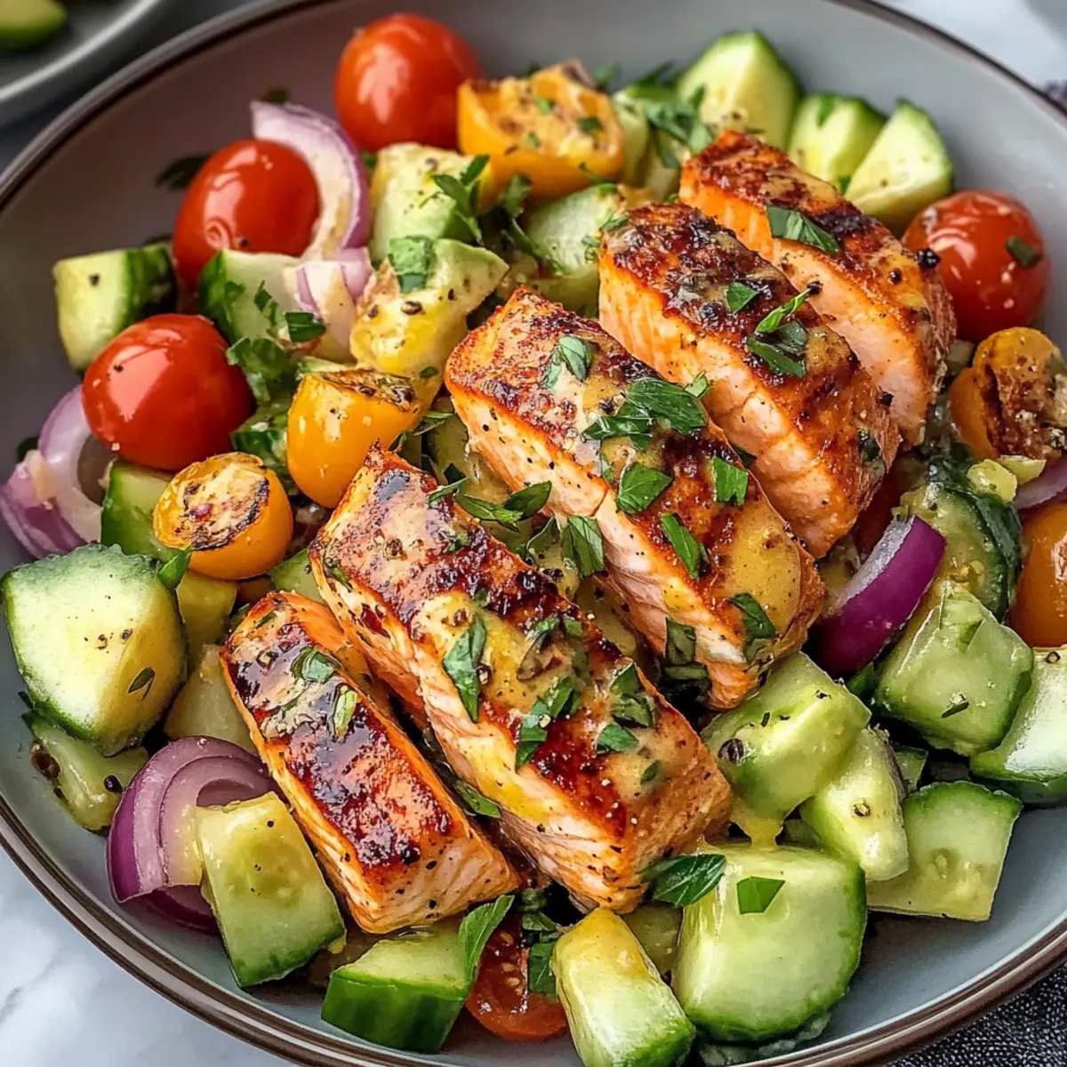 Cremiger Bang Bang Lachs Salat für schnelle Abende