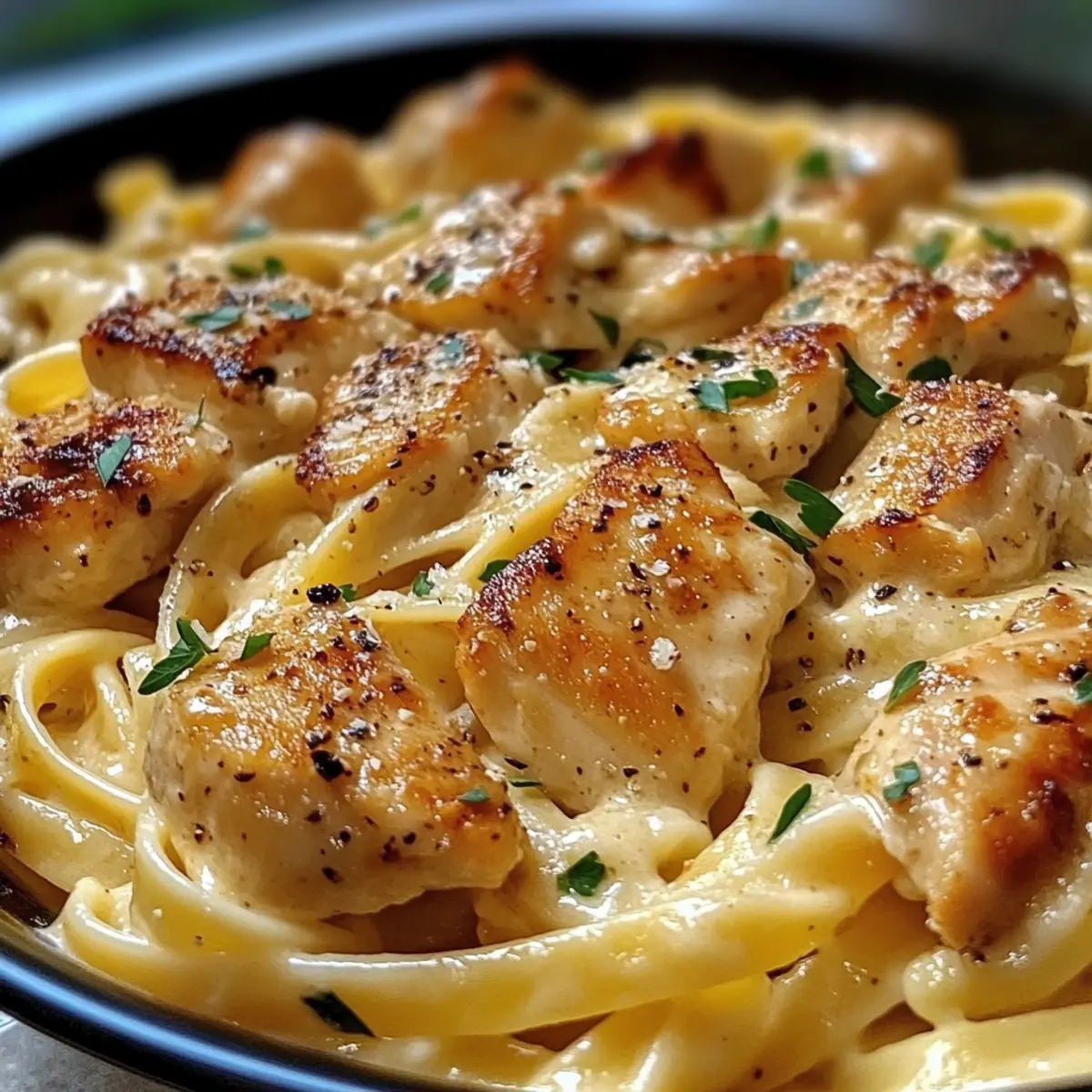 Cremige italienische Hühnchen-Pasta für Genießer
