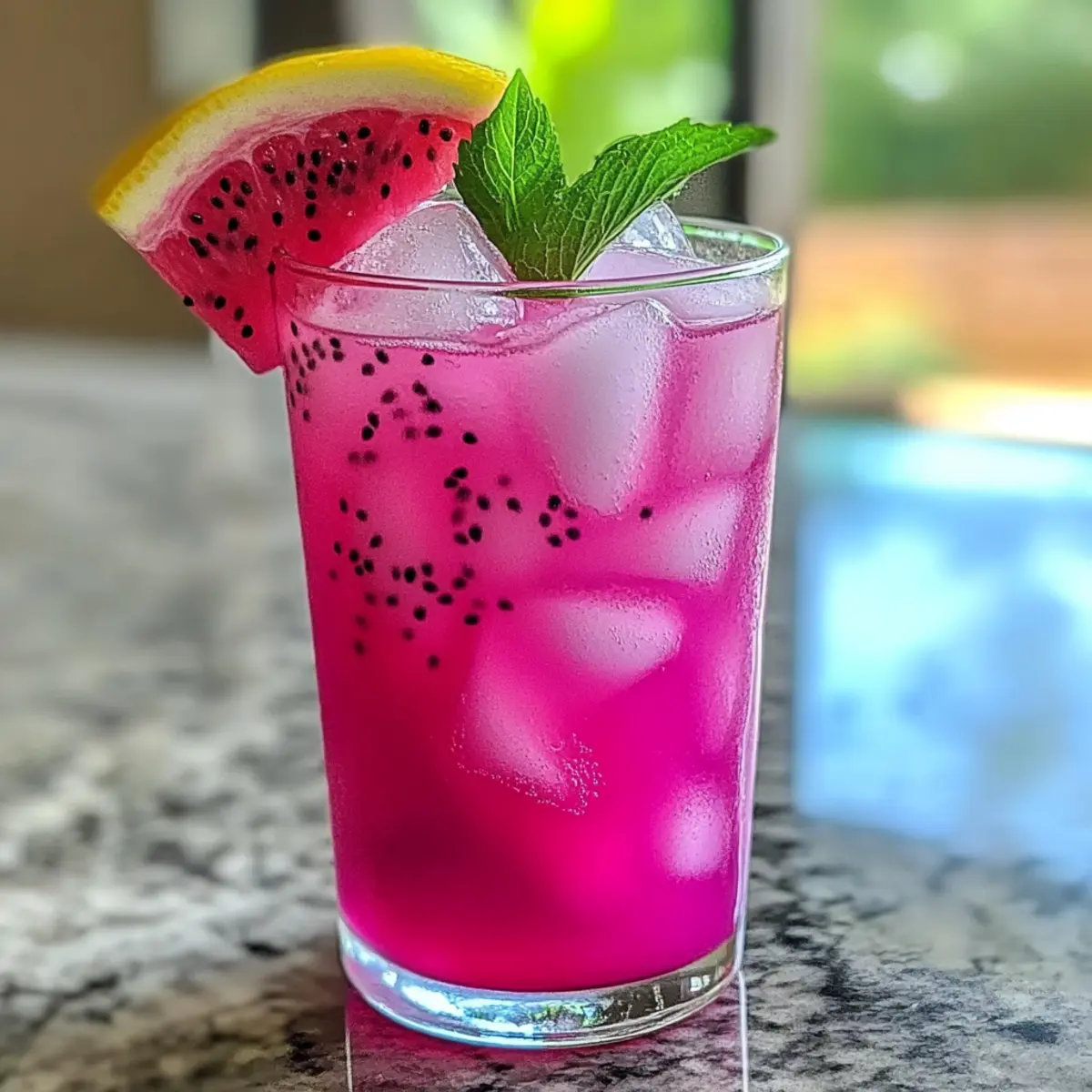 Drachenfrucht-Limonade für erfrischende Sommertage