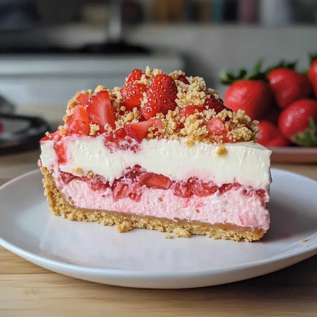 Erdbeer Crunch Käsekuchen ganz einfach selber machen