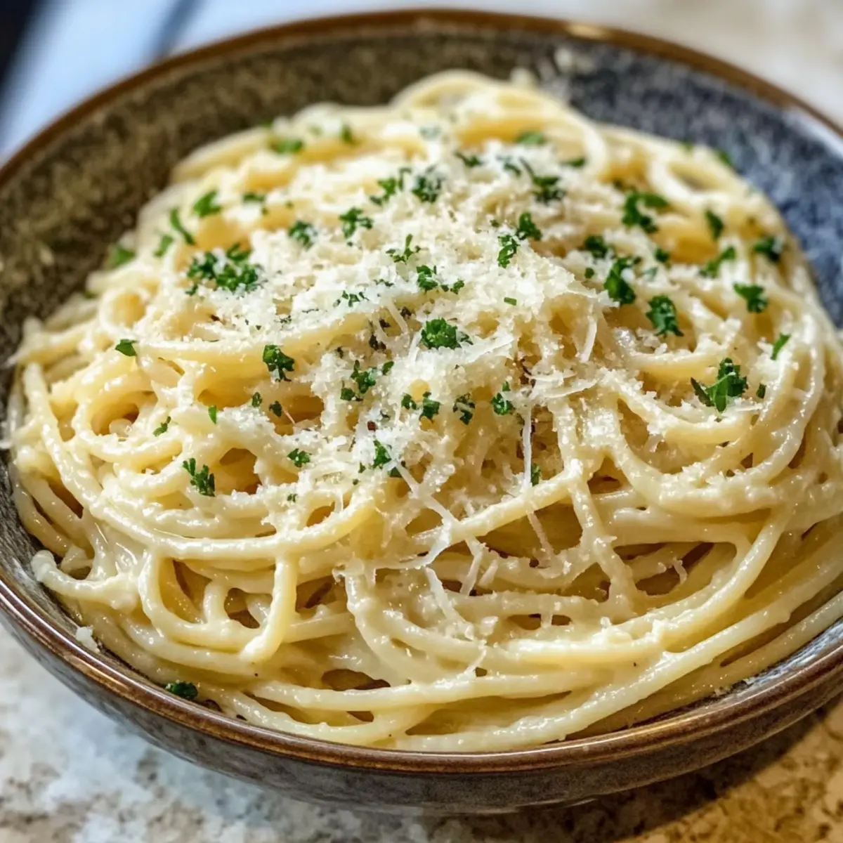 Knoblauch Parmesan Pasta in 20 Minuten zubereiten