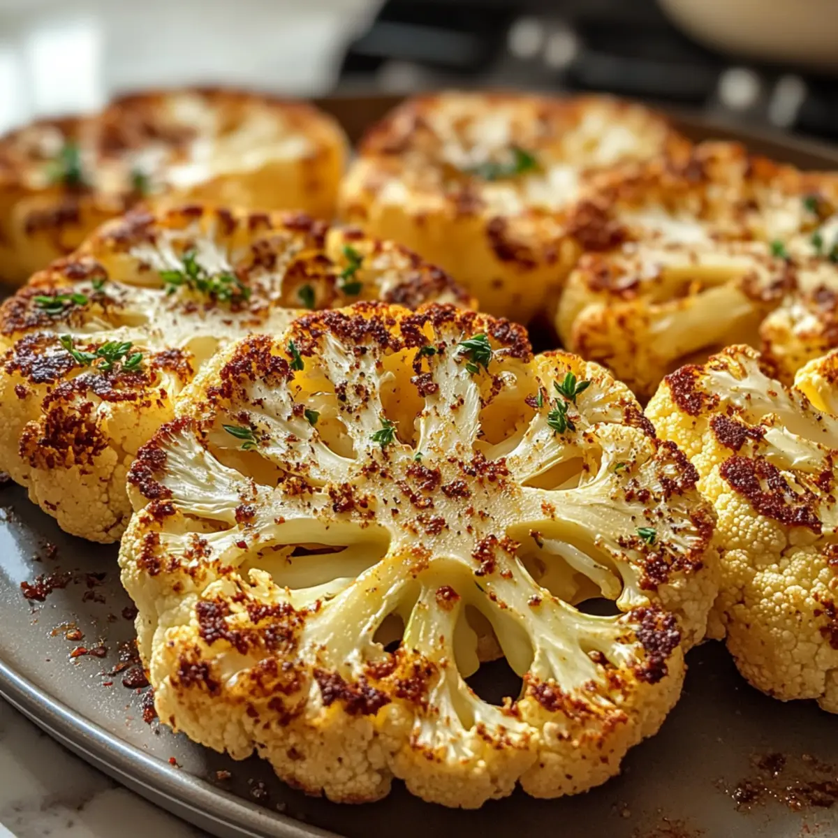 Crispy Cauliflower Steaks aus dem Ofen: Herzhaft & Gesund