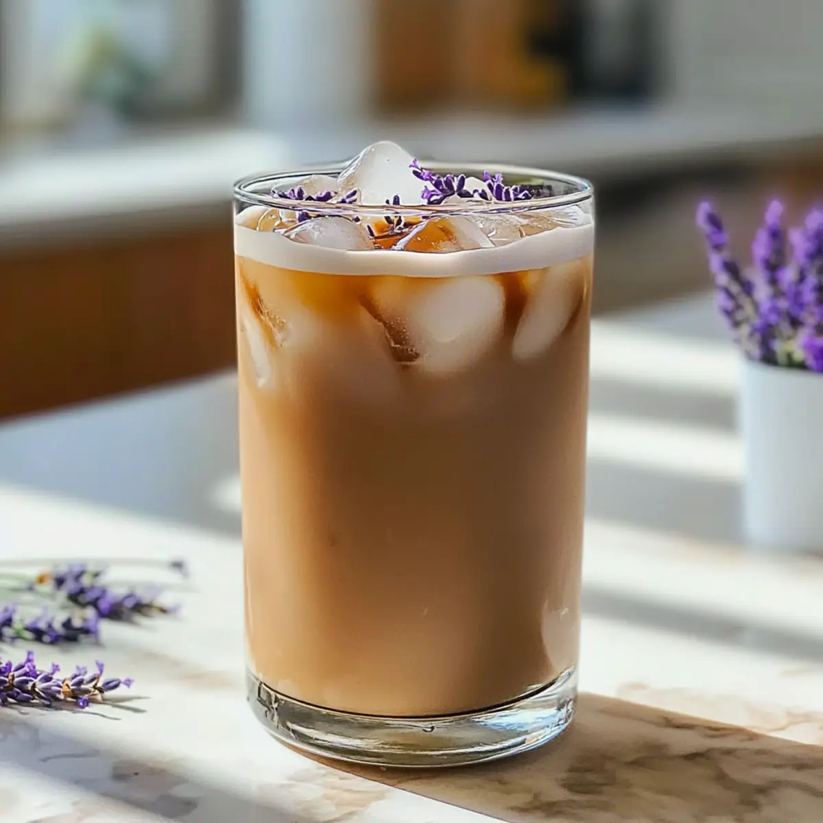 Lavendel Honig Eiskaffee für erfrischende Momente
