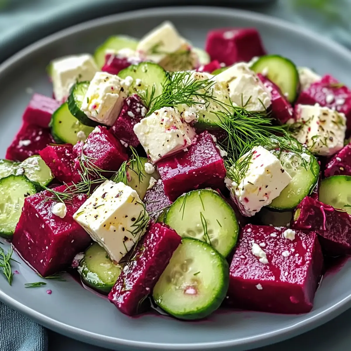 Lebhafte Rote-Bete-Feta-Salat für frische Genussmomente
