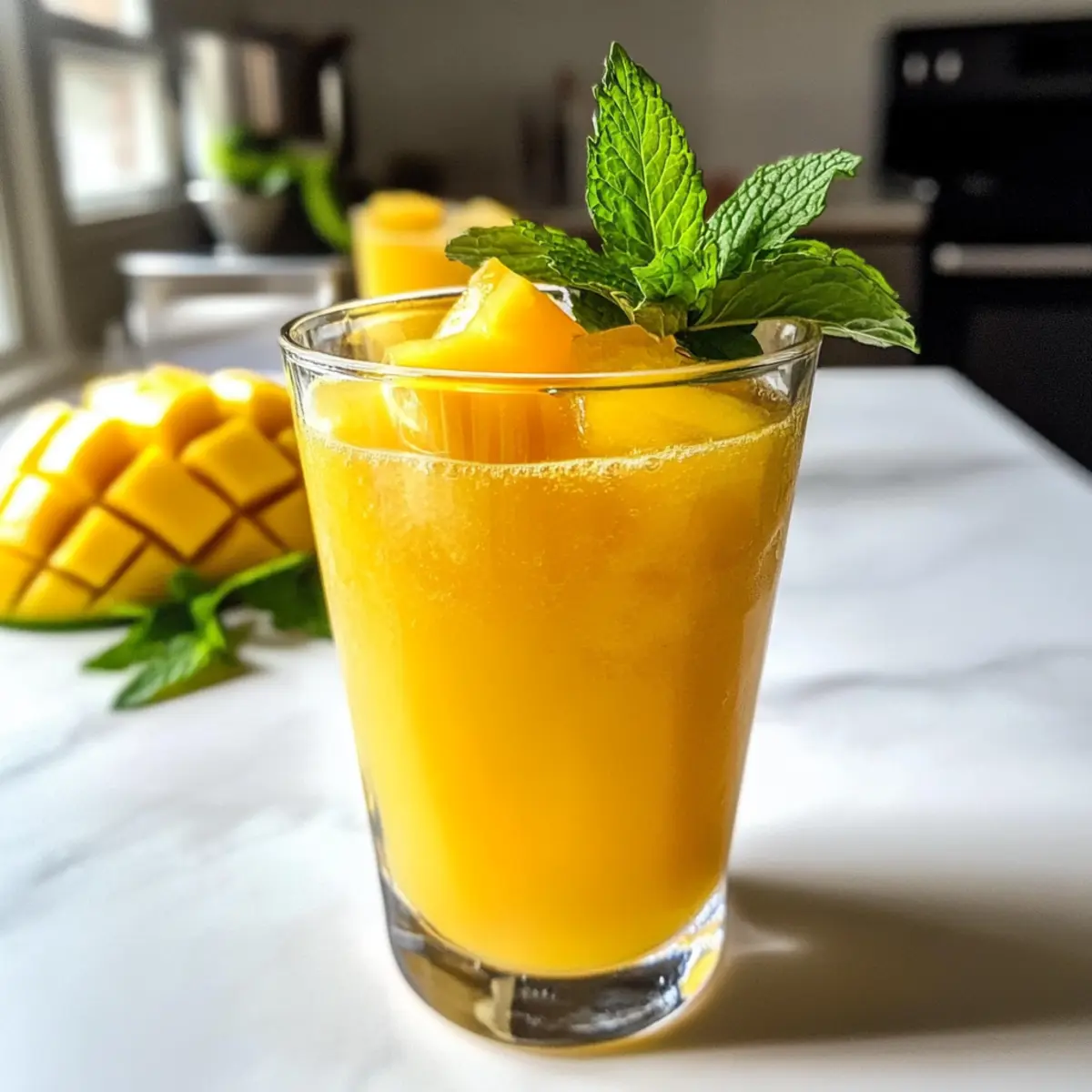 Mango Ingwer Mocktail für erfrischende Sommermomente