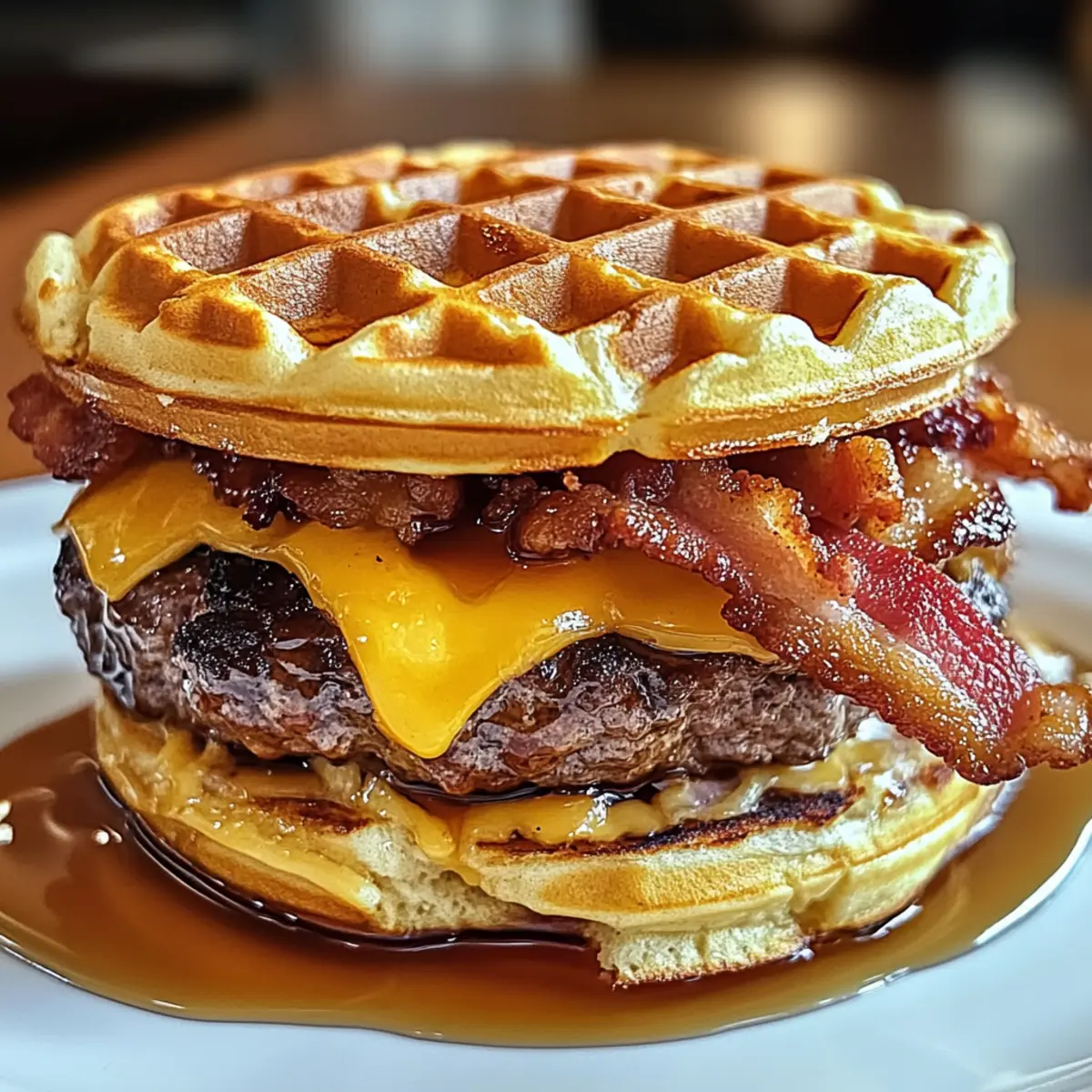 Ahornschinkenwaffelburger – Süßes & Herzhaftes vereint