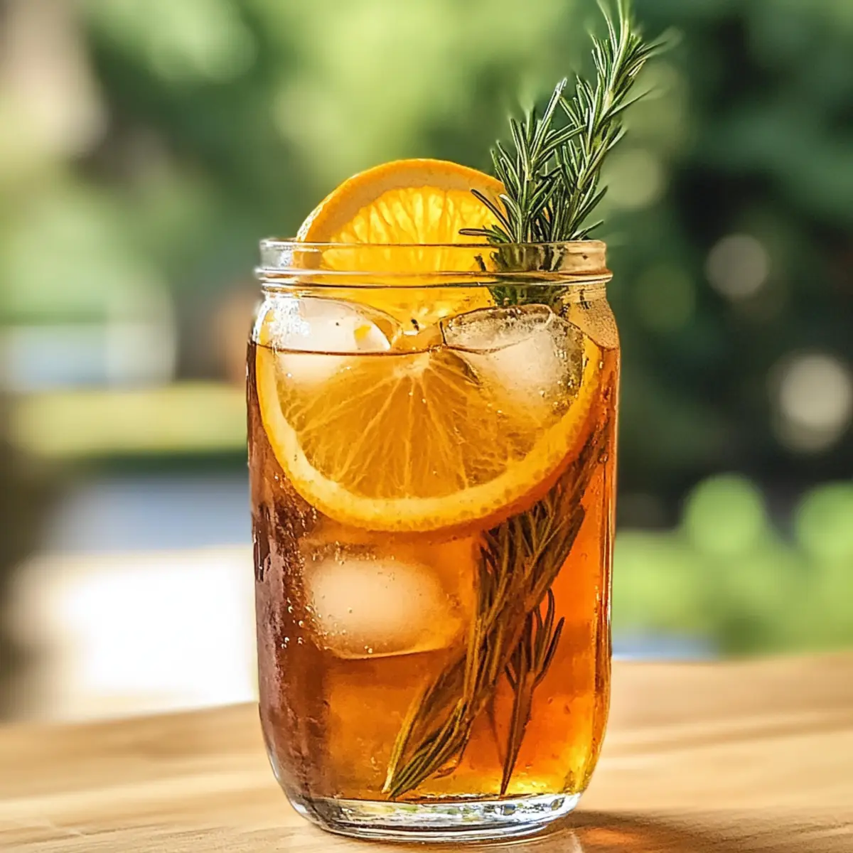 Erfrischender Orangen-Rosmarin-Eistee für den Sommer