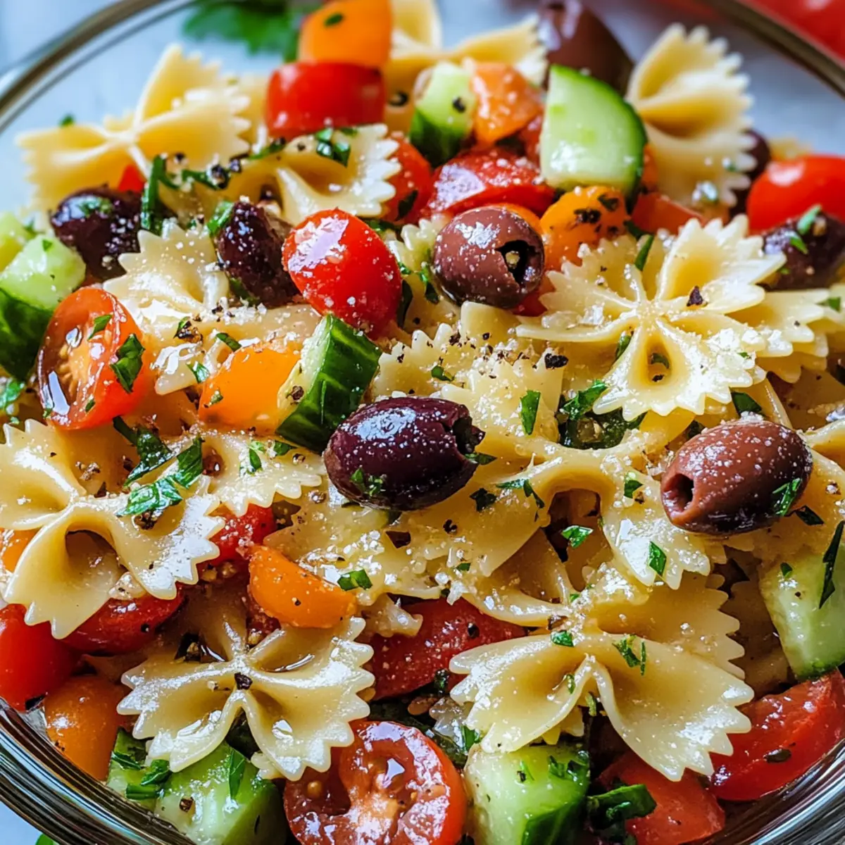 Parmesan Fliegenbogen Italienischer Nudelsalat Rezept