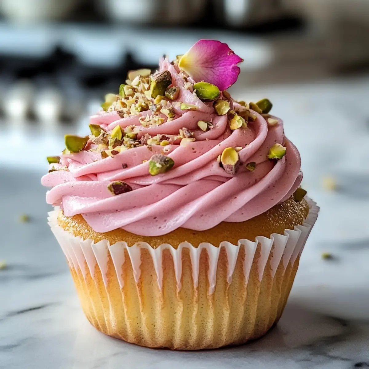 Rosen- und Pistazien-Cupcakes für jeden Anlass