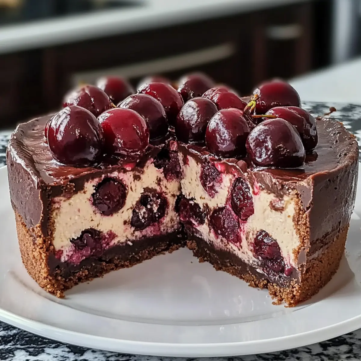 Saftiger Schoko Kirsch Käsekuchen für jeden Anlass