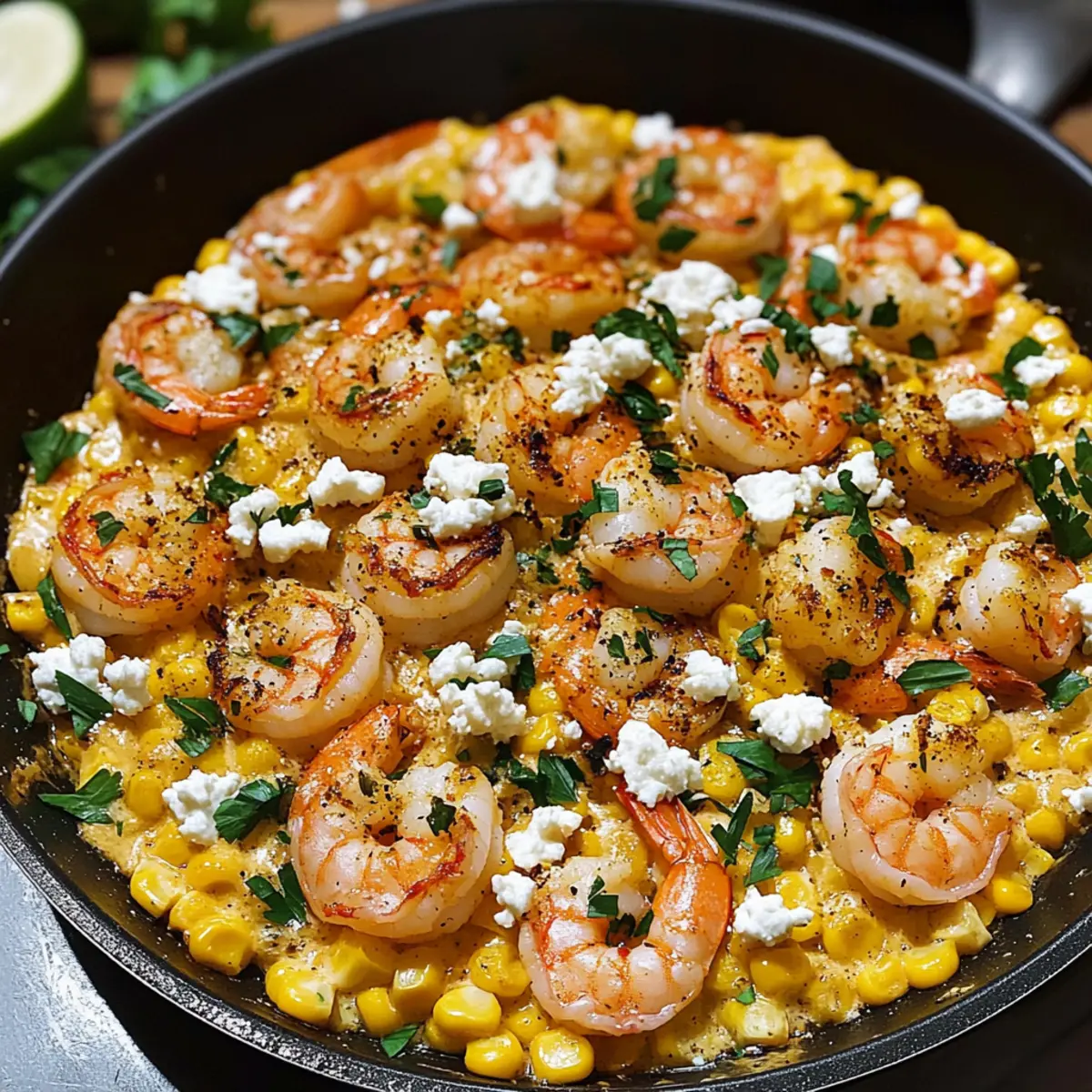 Garnelen und cremiger Mais in 30 Minuten zaubern