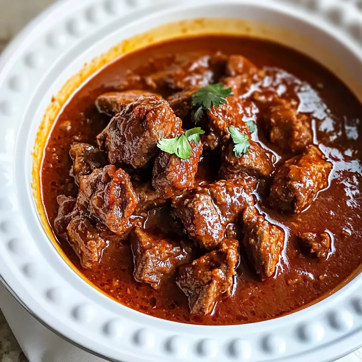 Langsame Kocher Chili Colorado mit zartem Rindfleisch