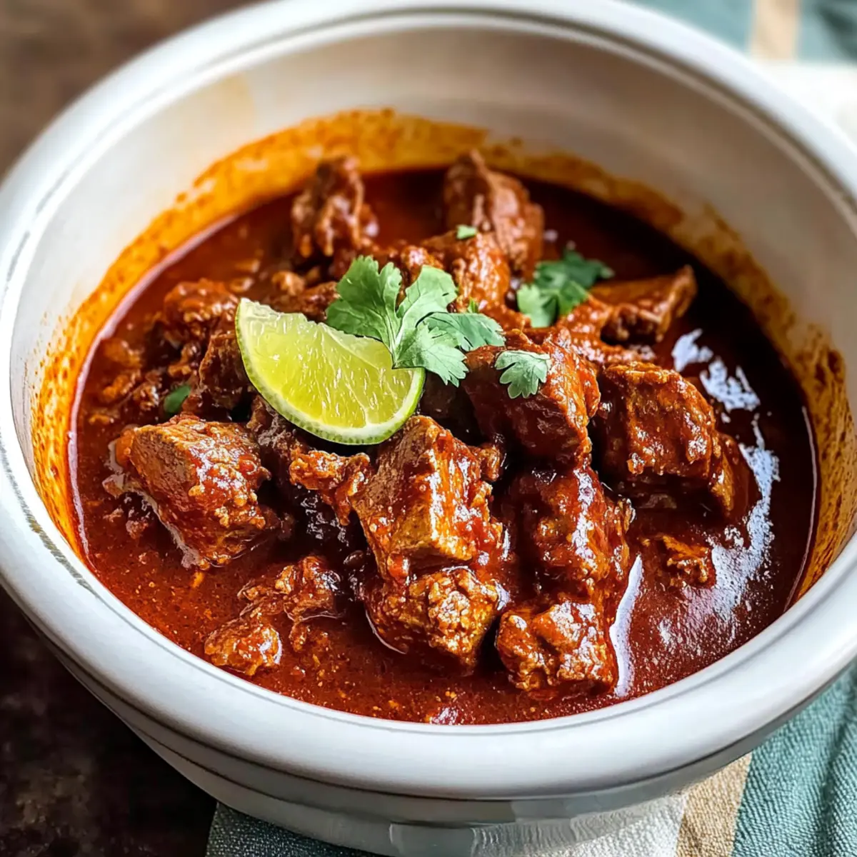 Langsame Koch Chili Colorado für perfekte Gemütlichkeit