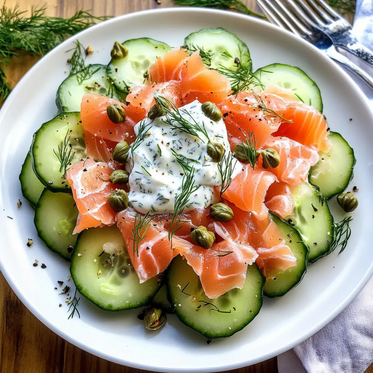 Räucherlachs Gurkensalat für frische Sommermomente