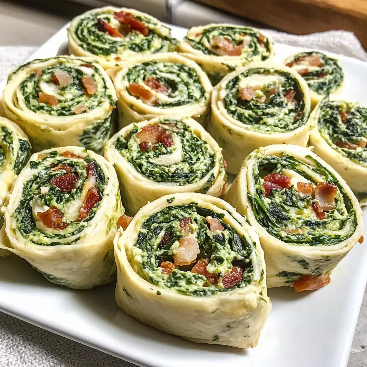 Spinat Dip Pinwheels für die perfekte Party