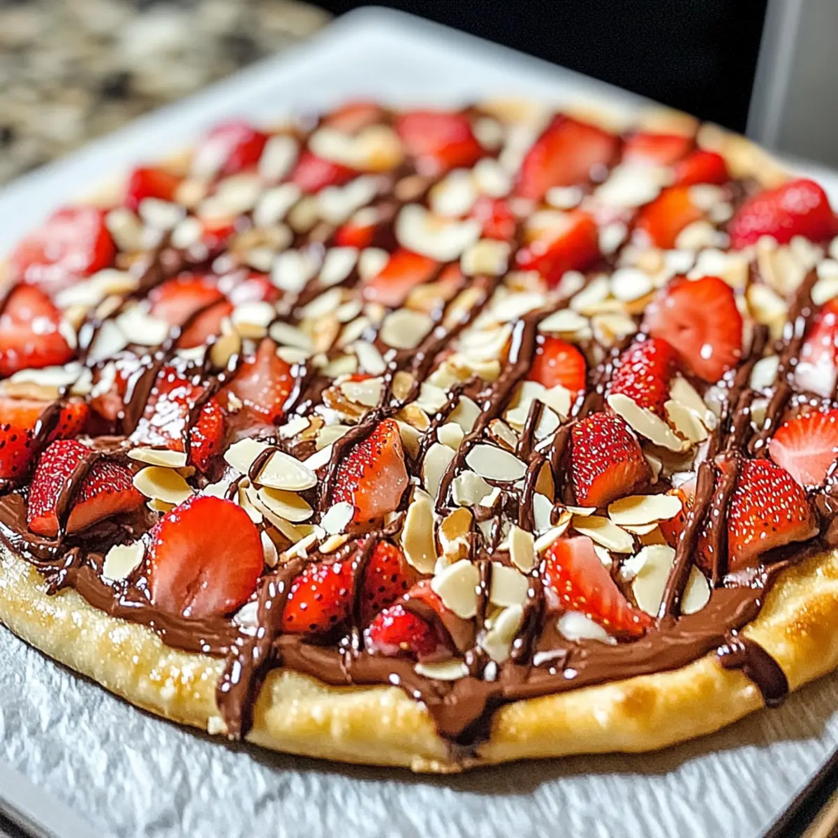 Erdbeere Nutella Pizza für den perfekten Genuss