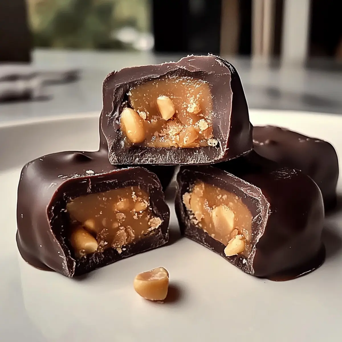 Vegane Dattel Snickers Bites für gesunde Snackliebhaber