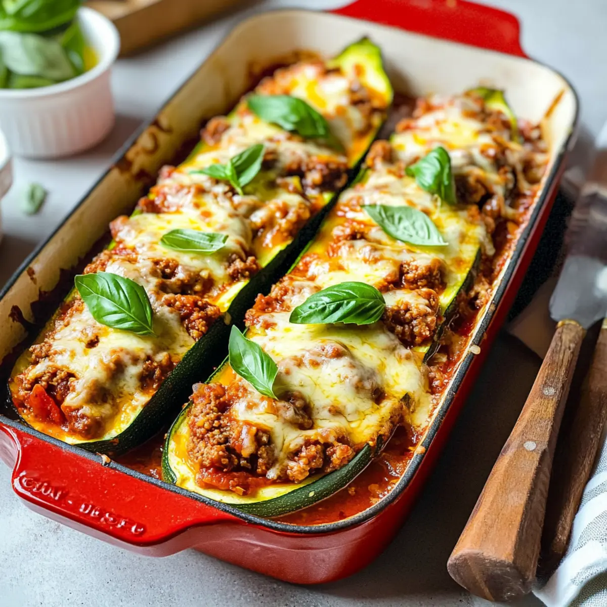 Zucchini-Boote mit Hackfleisch ganz einfach machen