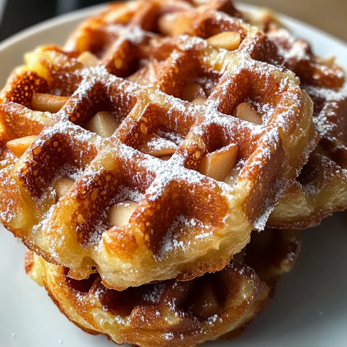 Apfelstrudel Waffel Donuts - Ein himmlisches Frühstück