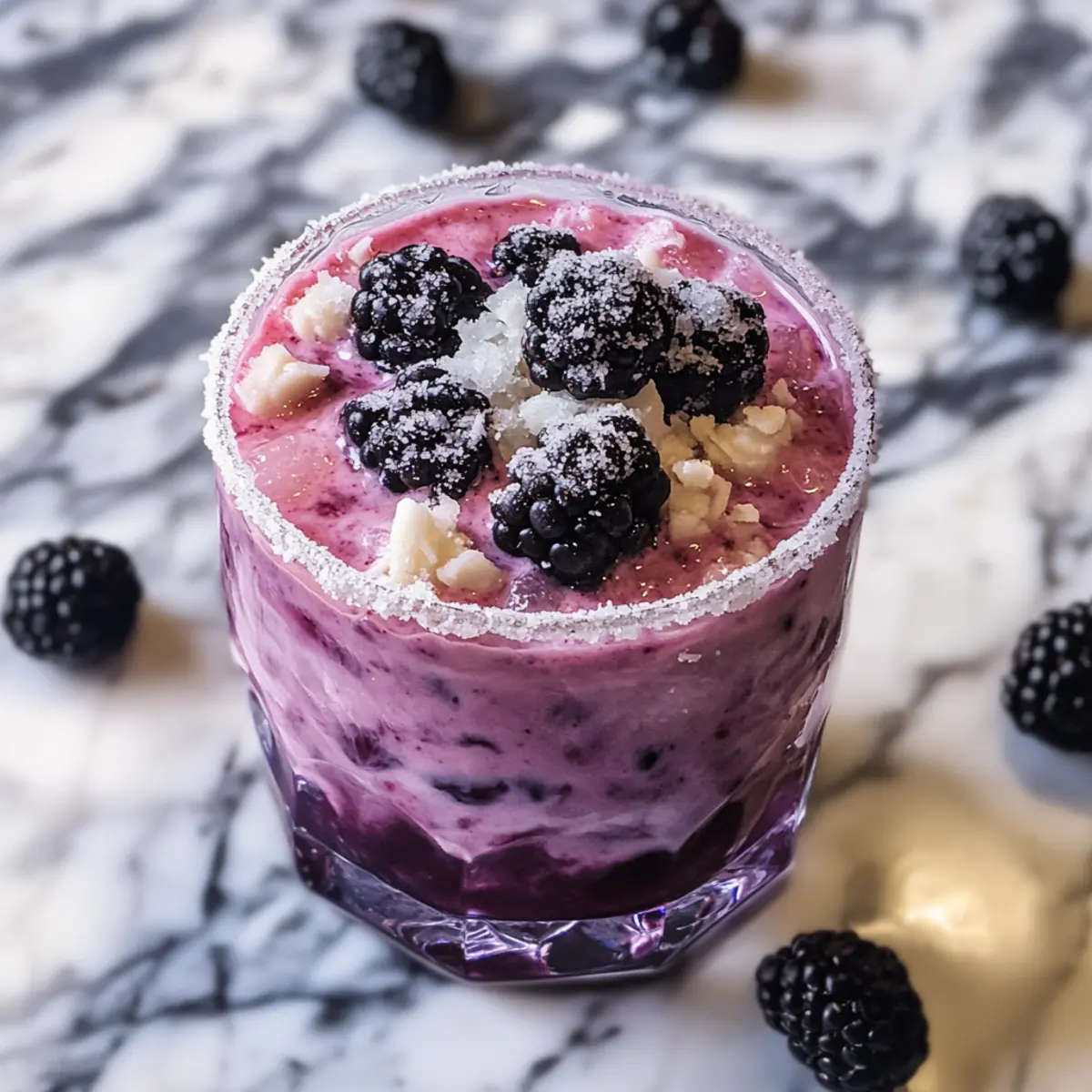 Brombeeren und Sahne Margarita für den Sommergenuss