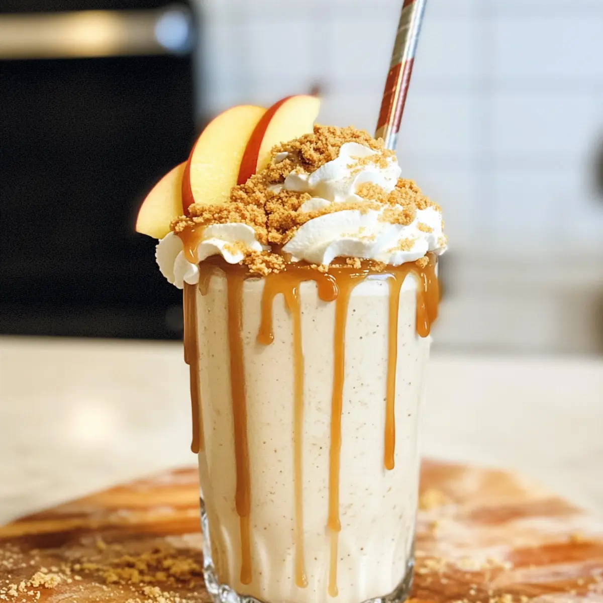 Karamell-Apfelkuchen-Milchshake: Einfach und Lecker